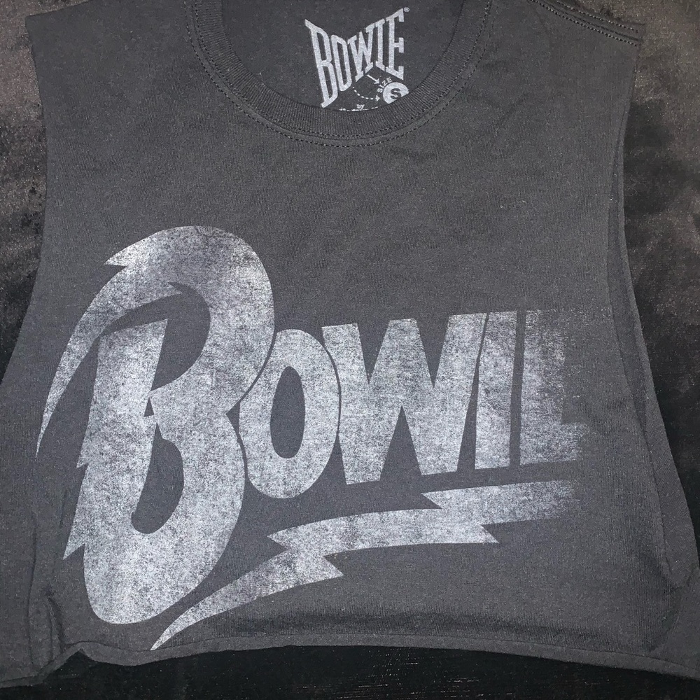 Bowie graphic crop top